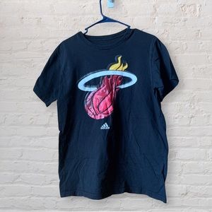 Adidas Miami Heat Logo T-Shirt Medium